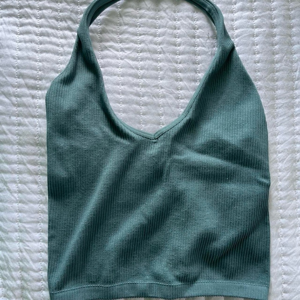 Urban Outfitters Teal Ribbed Top